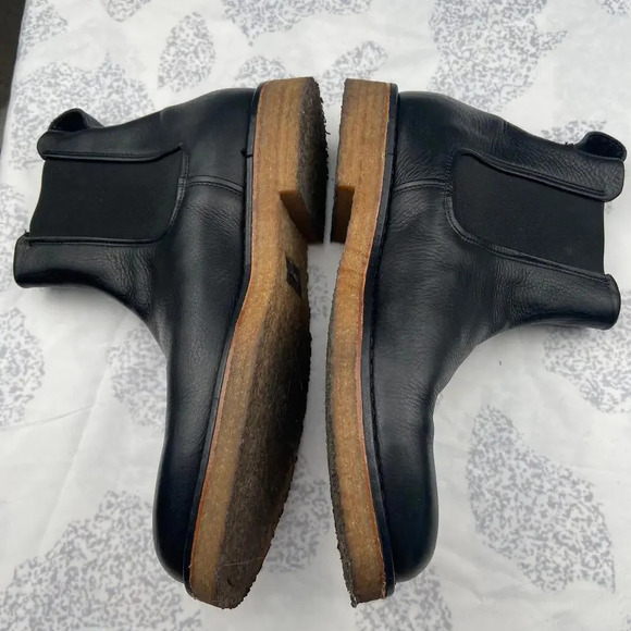 VINCE Cressler Leather Black‎ Chelsea Ankle Boots M 7 /W 9 - Picture 4 of 8
